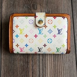 Vintage authentic multicolored Louie Vuitton monogrammed wallet